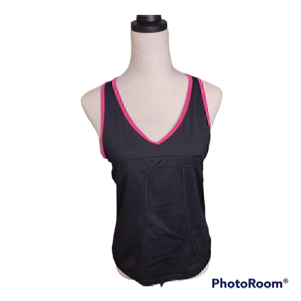 Champion Fitted Athletic Tank Racer Back size XL color Black/Pink